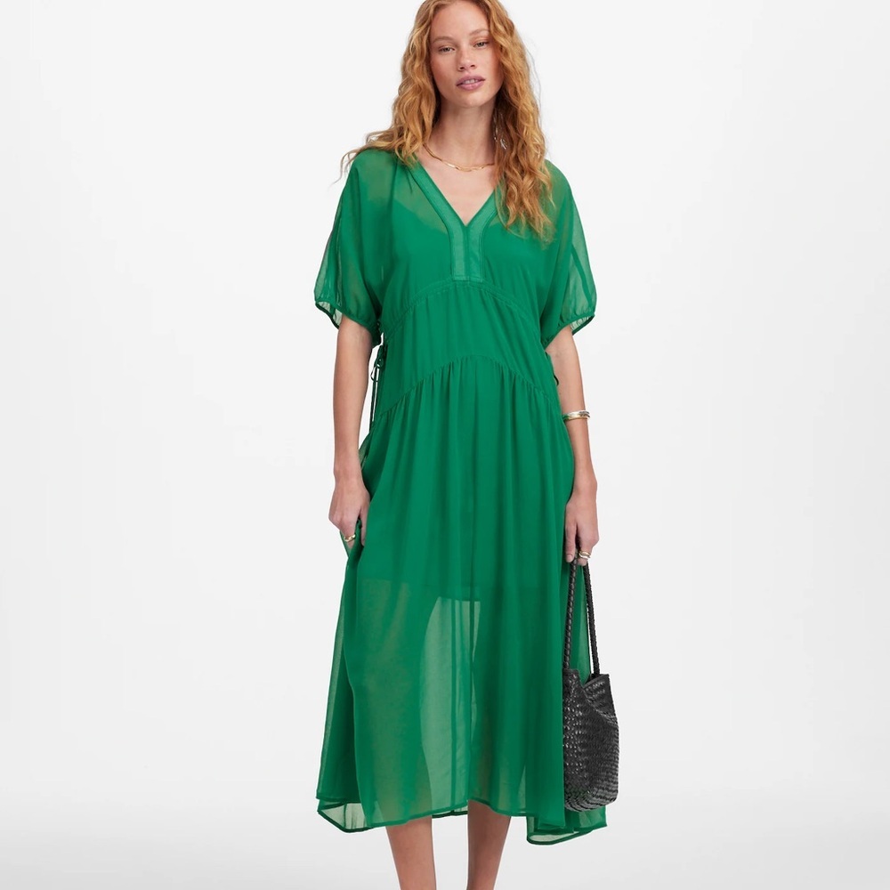 Madewell‎ Sheer V-Neck Dolman Maxi Dress